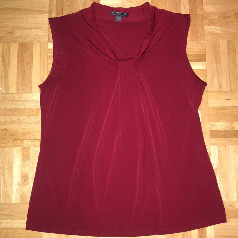 Sleeveless red tank